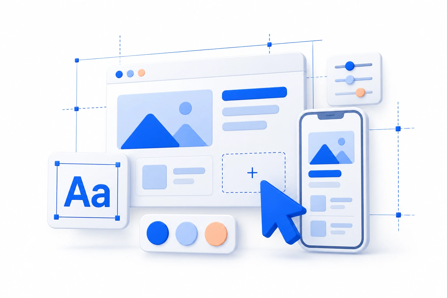 Illustrative commerce dashboard and connected software interfaces