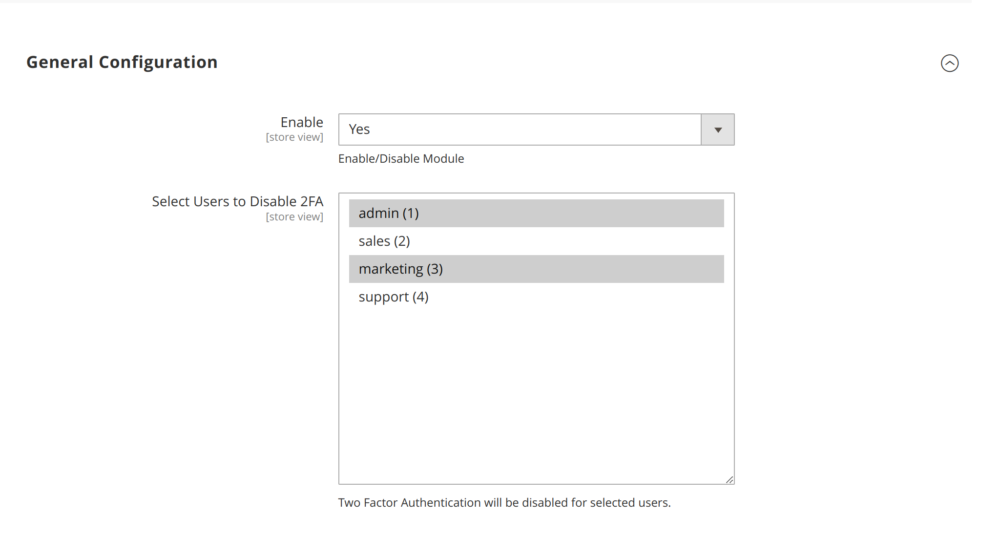 Disable 2FA