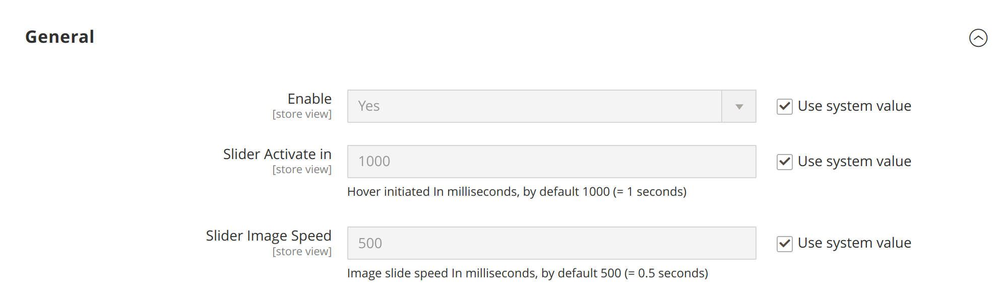 Product Image Roll Configuration